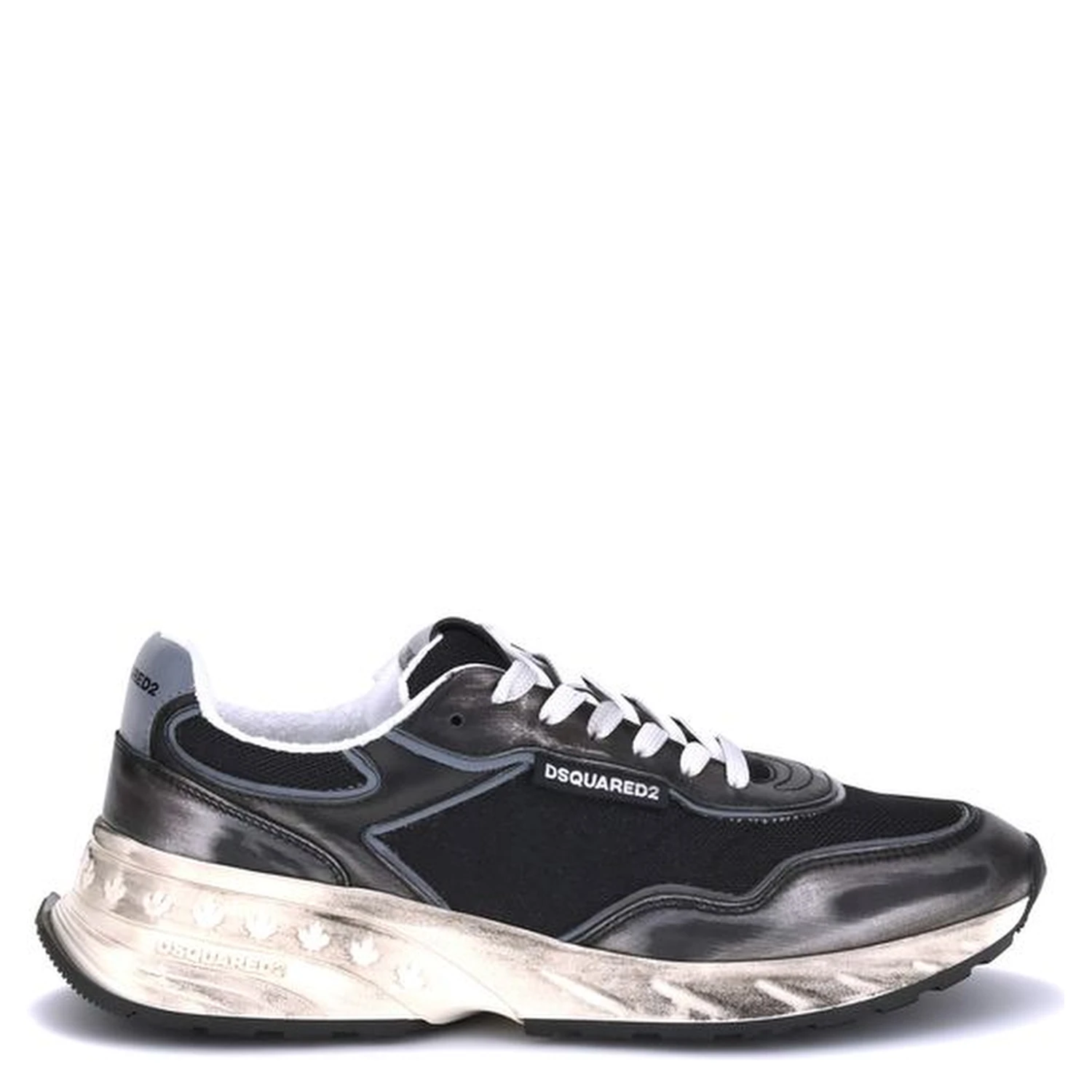 Black Calf Leather Bos Taurus Athletic Sneakers