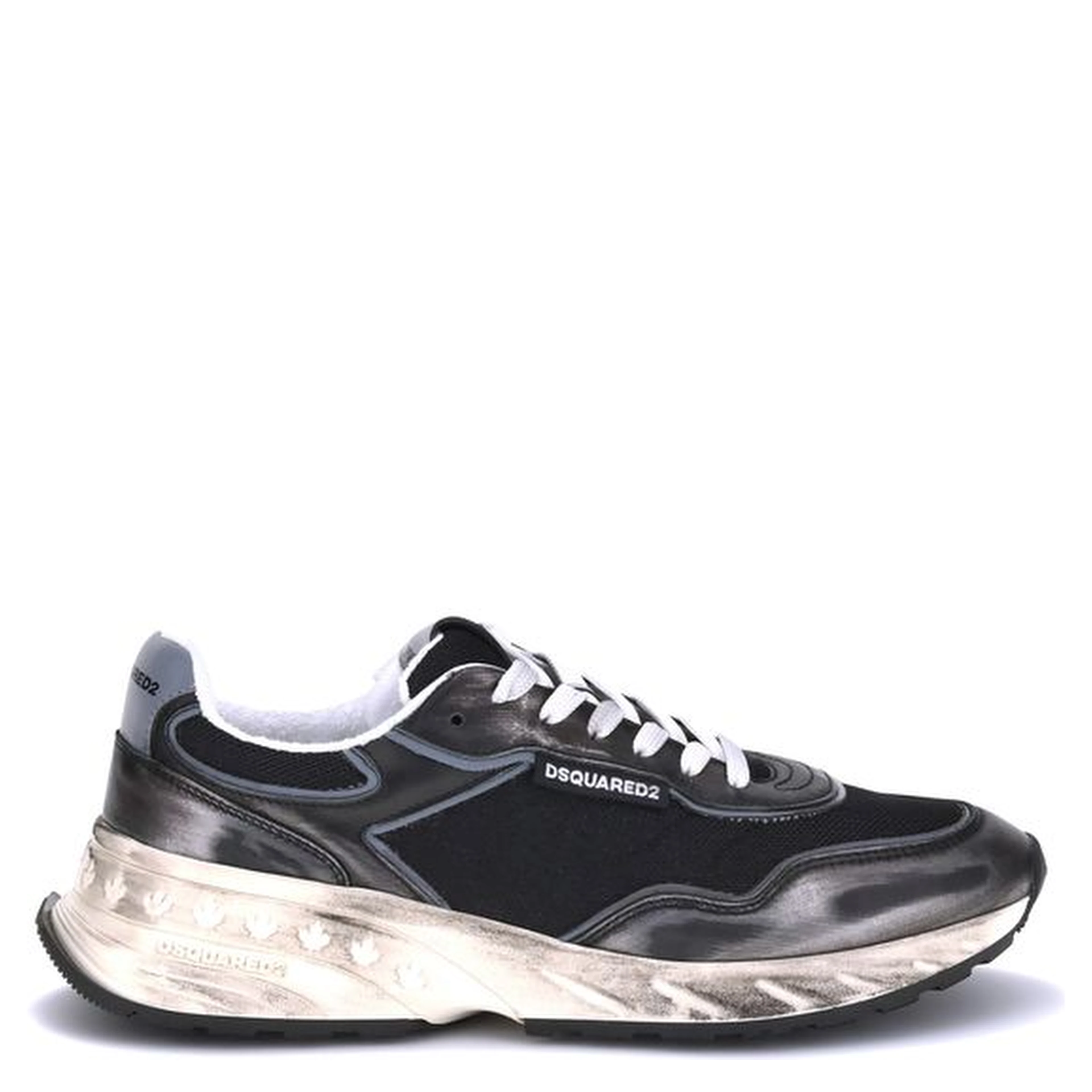 Black Calf Leather Bos Taurus Athletic Sneakers