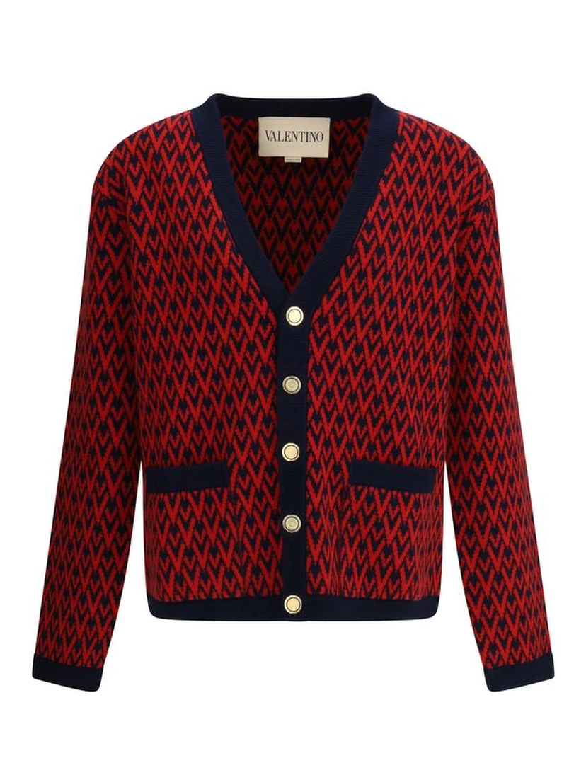 كارديجان من الصوف متعدد الألوان