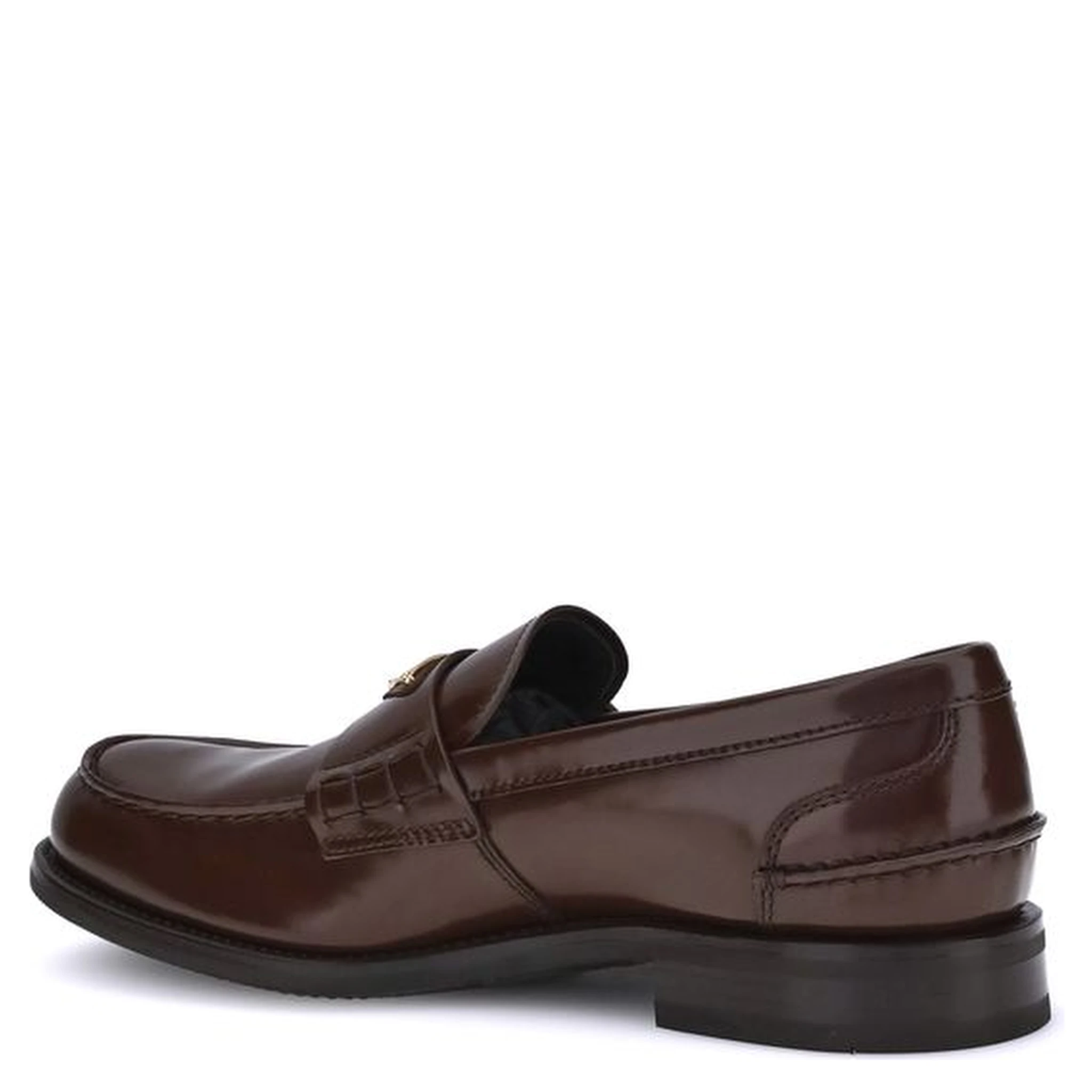 حذاء بوس توروس سهل الارتداء من جلد العجل البني