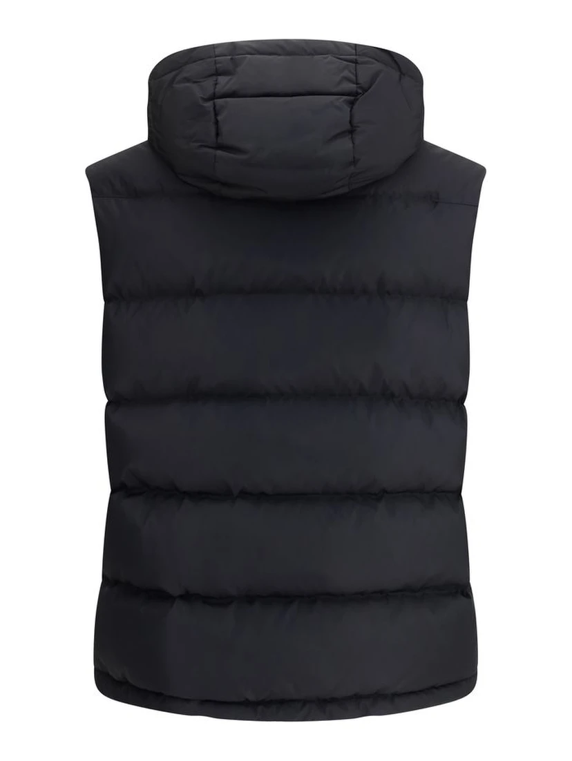 Black Goose Down Sleveless Jacket