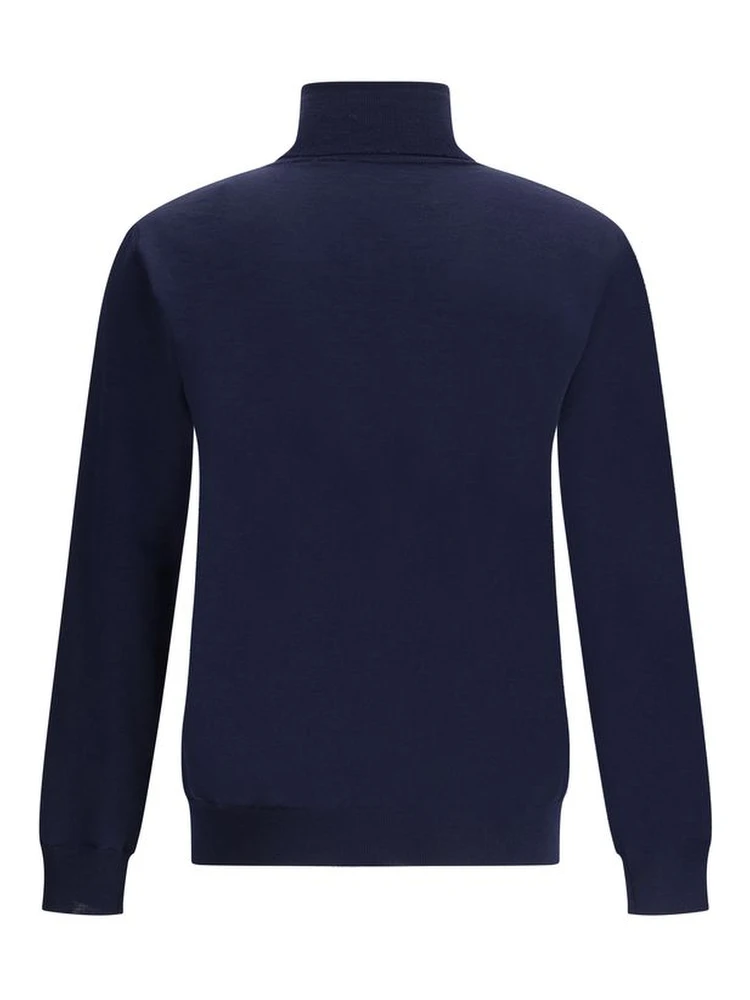 Blue Fleece Wool Turtleneck alternative
