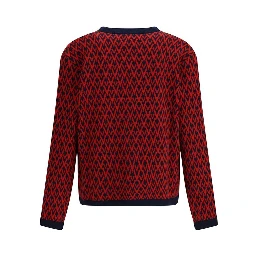 Multicolor Fleece Wool Cardigan