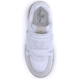 White Calf Leather Bos Taurus Athletic Sneakers