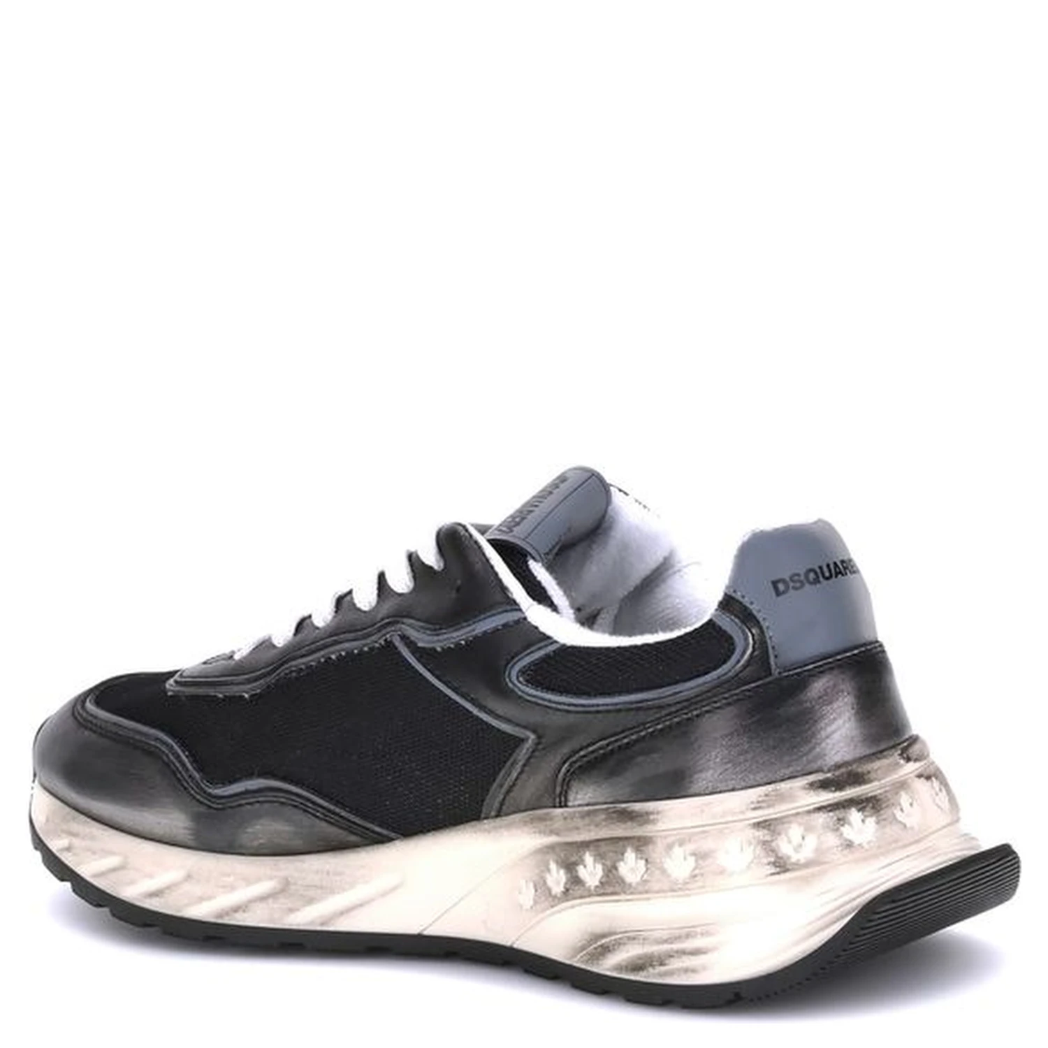 Black Calf Leather Bos Taurus Athletic Sneakers