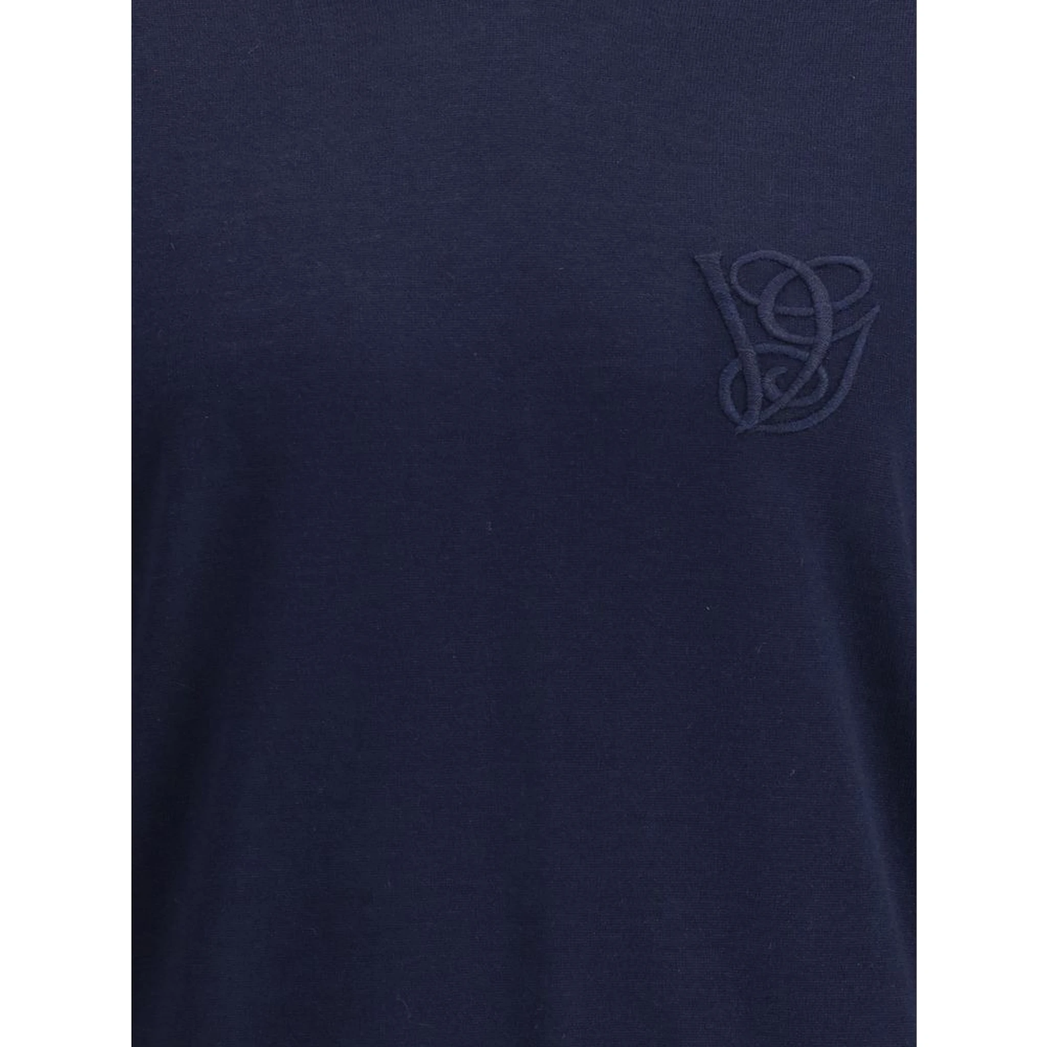 Blue Fleece Wool Turtleneck