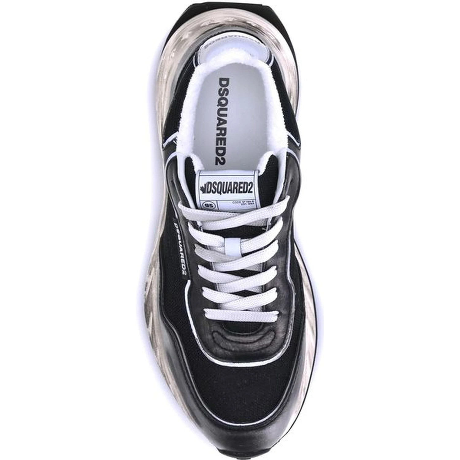 Black Calf Leather Bos Taurus Athletic Sneakers