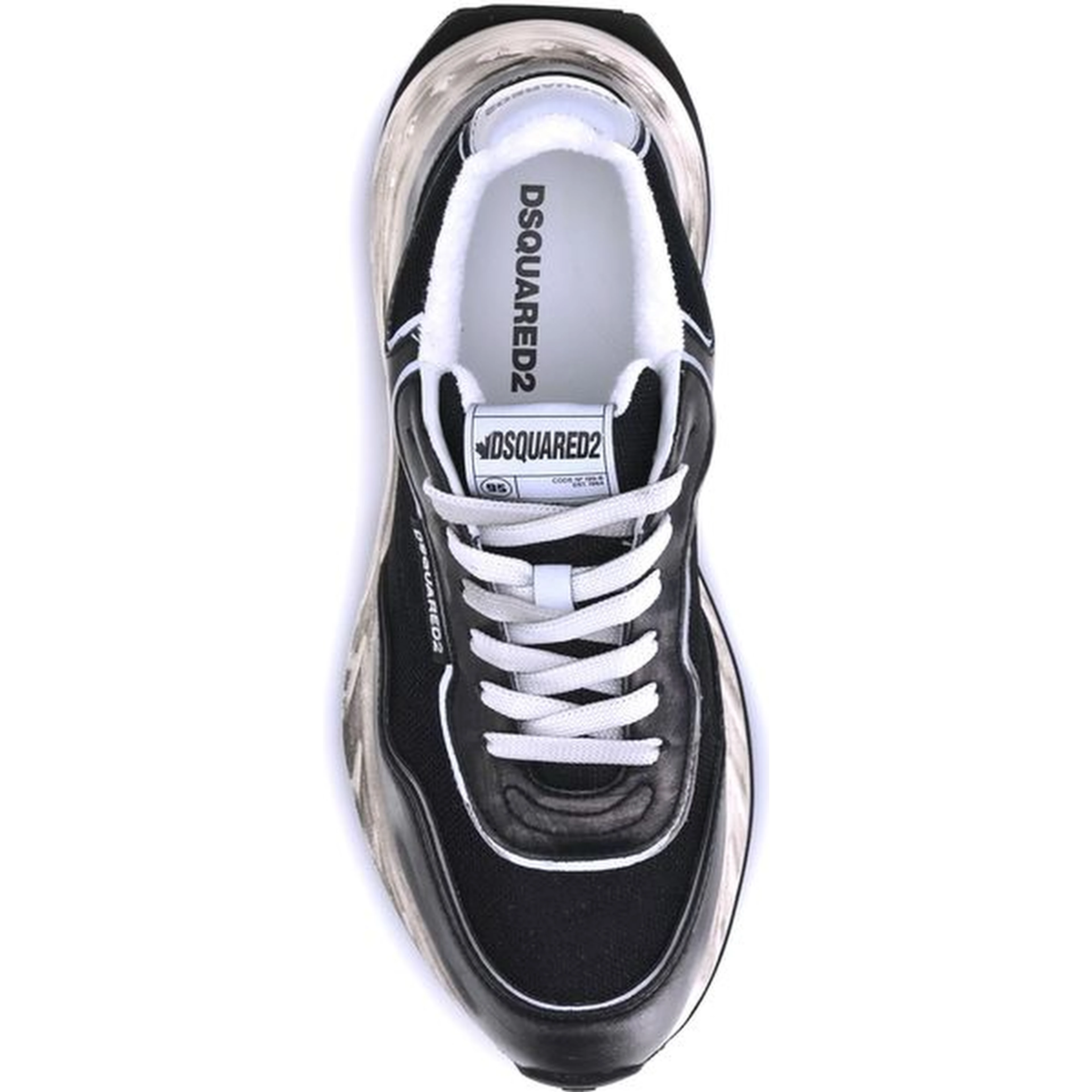 Black Calf Leather Bos Taurus Athletic Sneakers