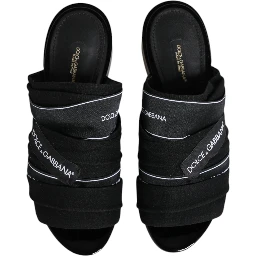 Black Slides Slip On Sandals Shoes