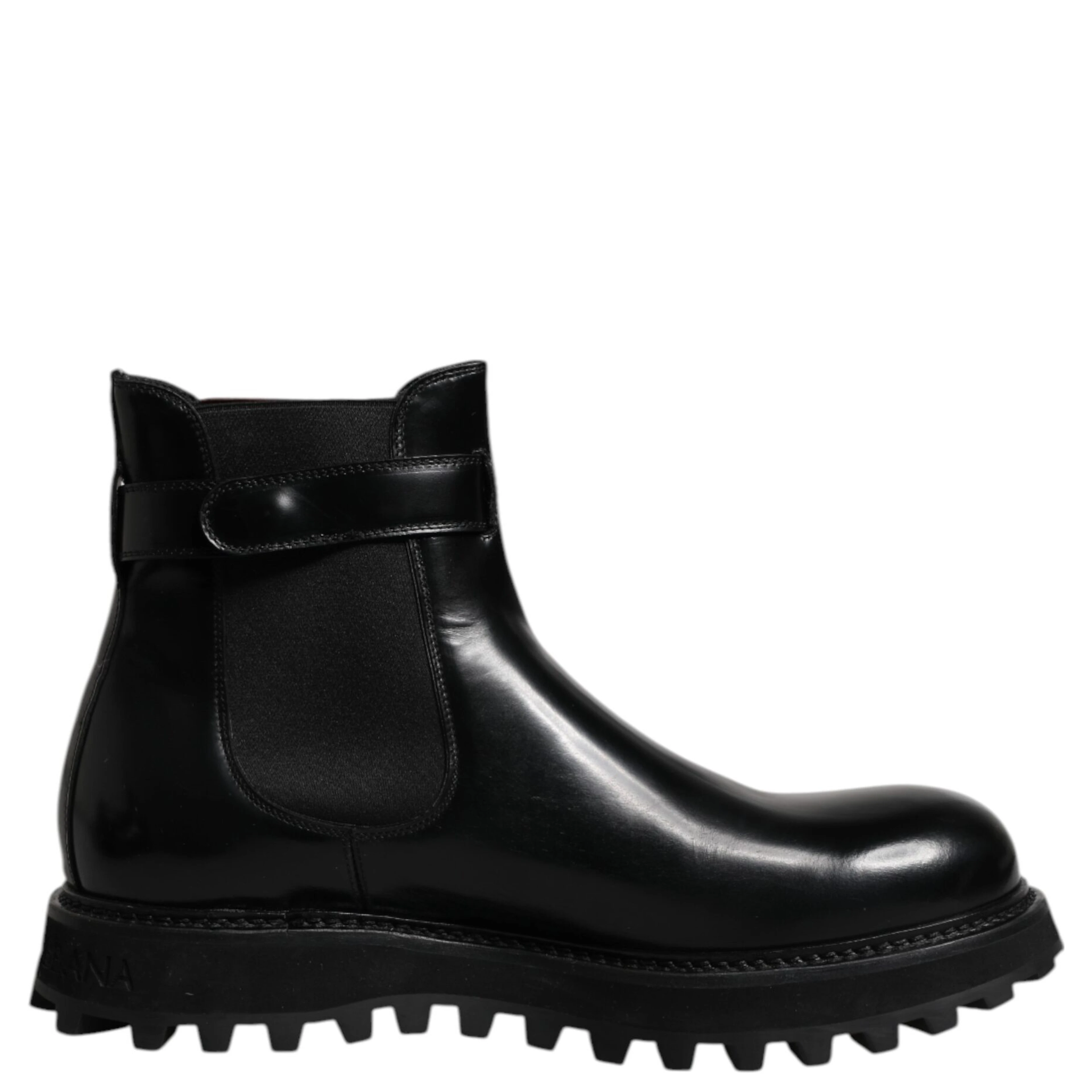 Black Belted DG Logo Men Chelsea Boots Shoes