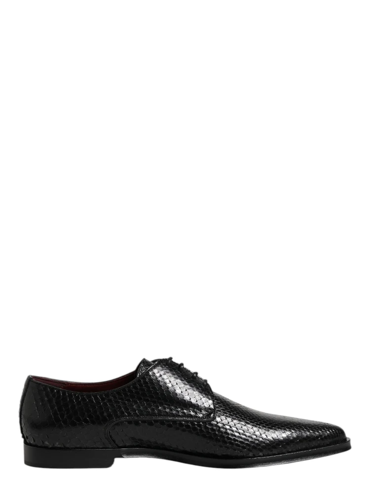 Black Leather Lace Up Dress Men Derby Shoes
