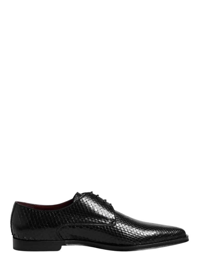 Black Leather Lace Up Dress Men Derby Shoes