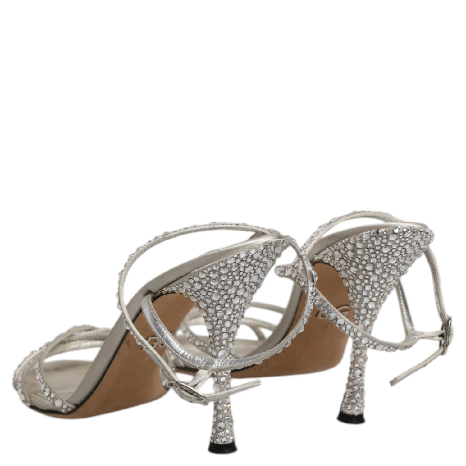 Silver Strass Ankle Strap KEIRA Sandals Shoes