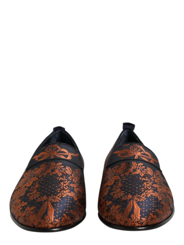 Black Jacquard Polyester Slip On Loafers Shoes alternative