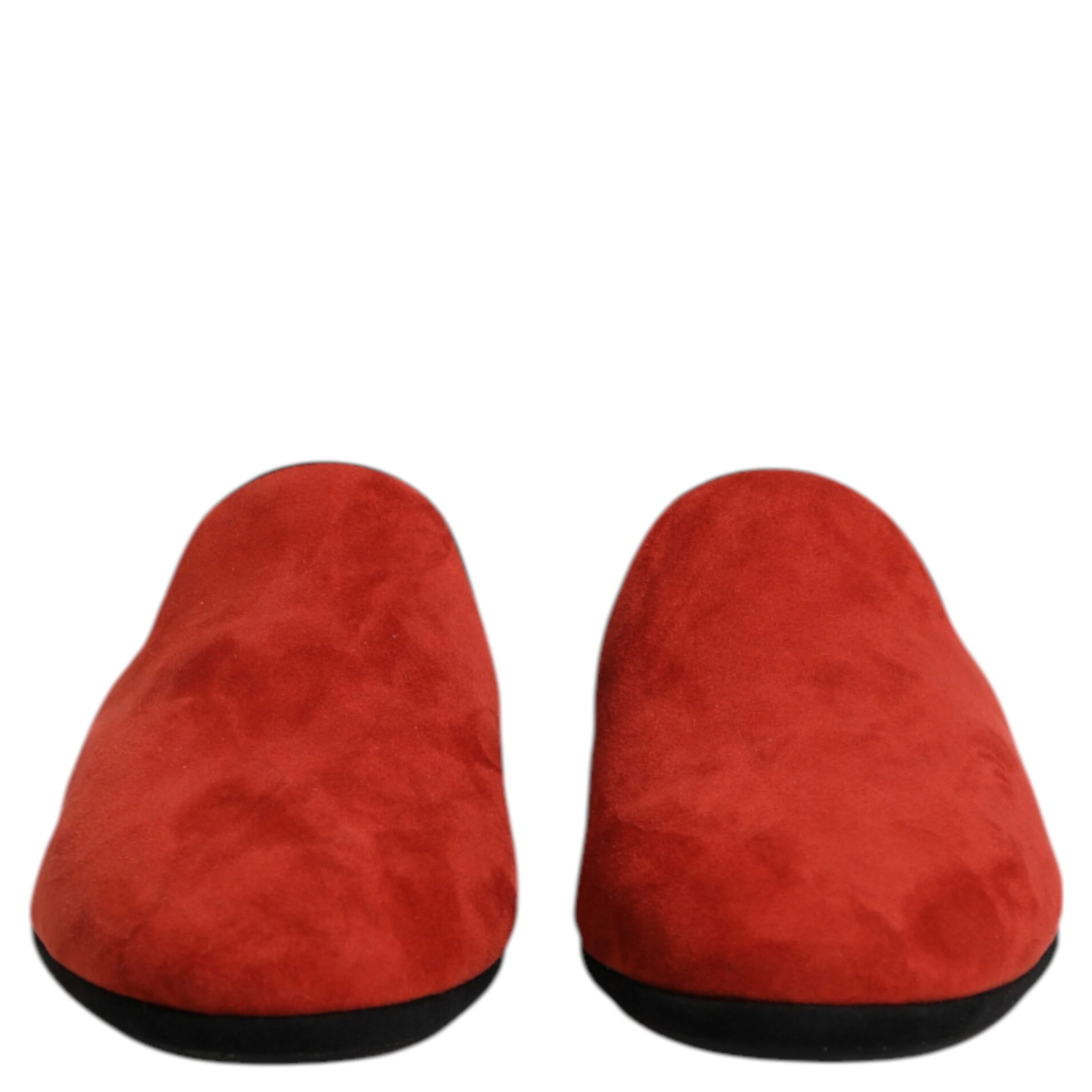 Orange Suede Slides Flat Slipper Shoes
