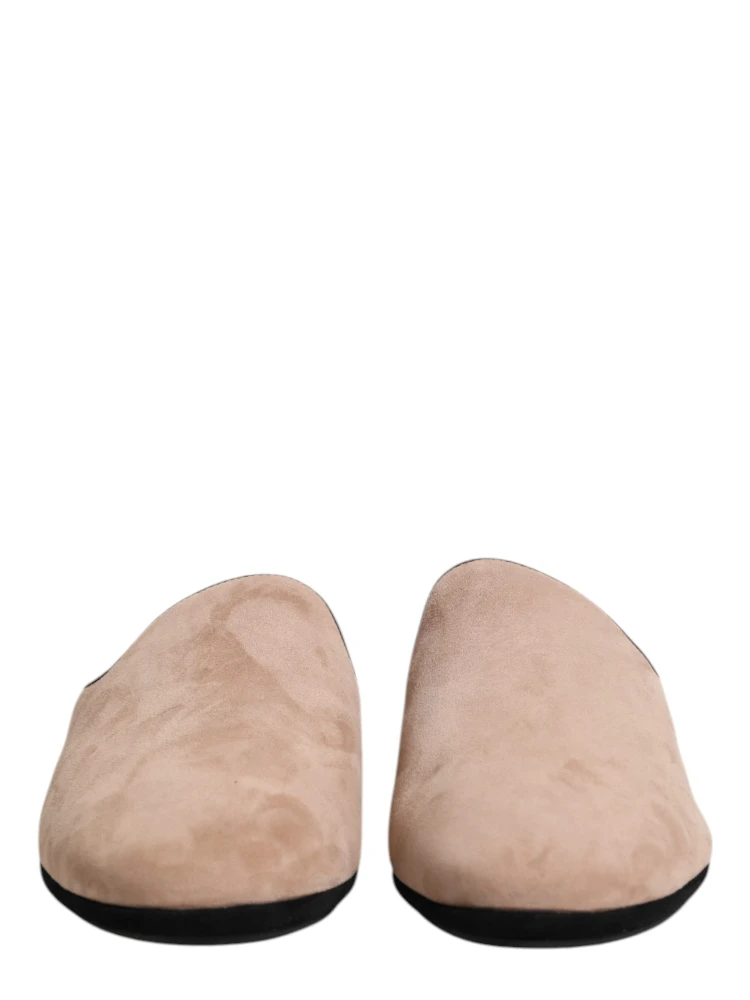 Beige Capra Suede Slides Flat Slipper Shoes alternative