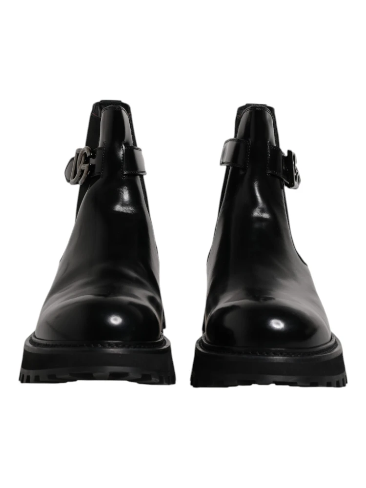 Black Belted DG Logo Men Chelsea Boots Shoes alternative