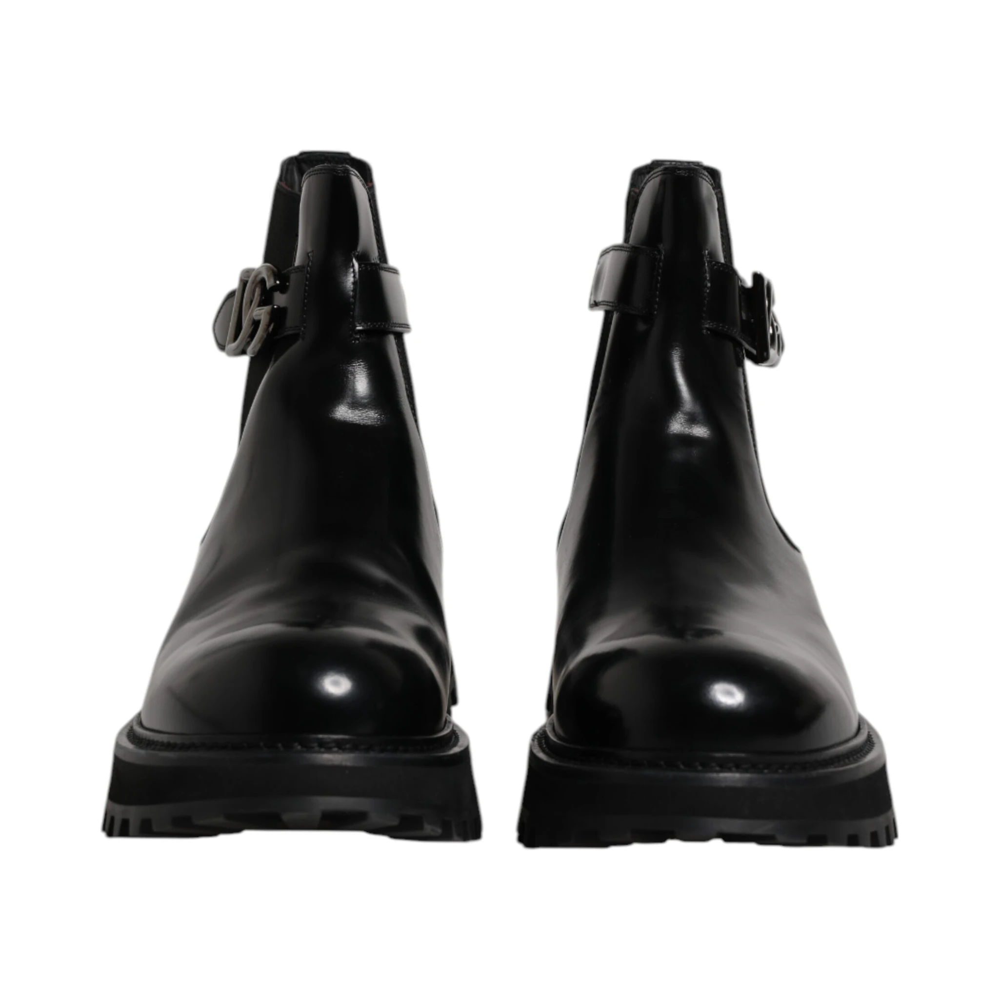 Black Belted DG Logo Men Chelsea Boots Shoes