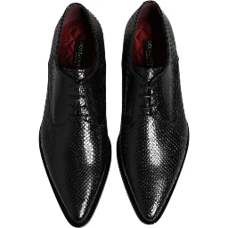 Black Leather Lace Up Dress Men Derby Shoes