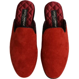 Orange Suede Slides Flat Slipper Shoes