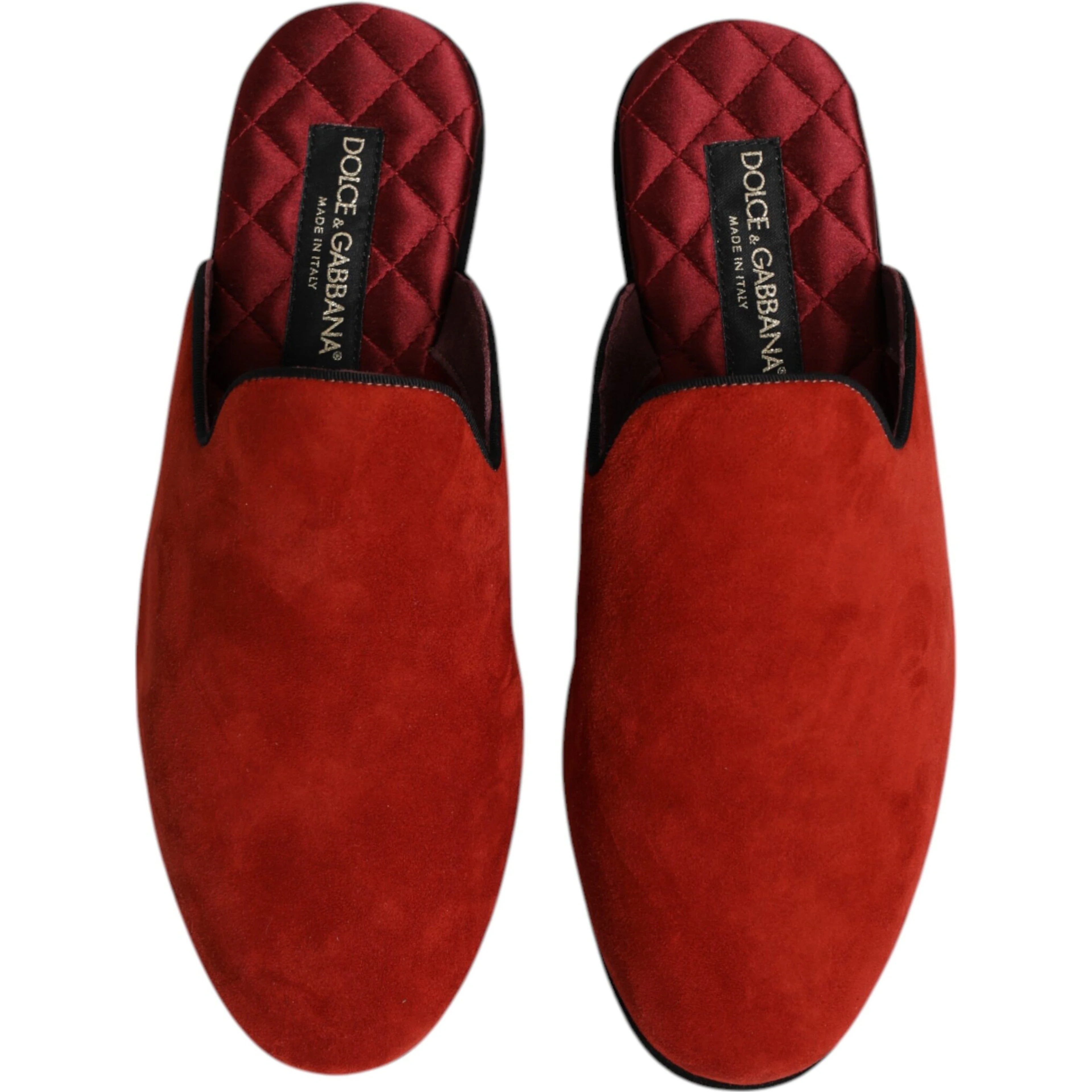 Orange Suede Slides Flat Slipper Shoes