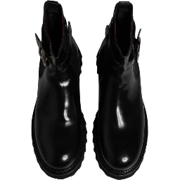 Black Belted DG Logo Men Chelsea Boots Shoes