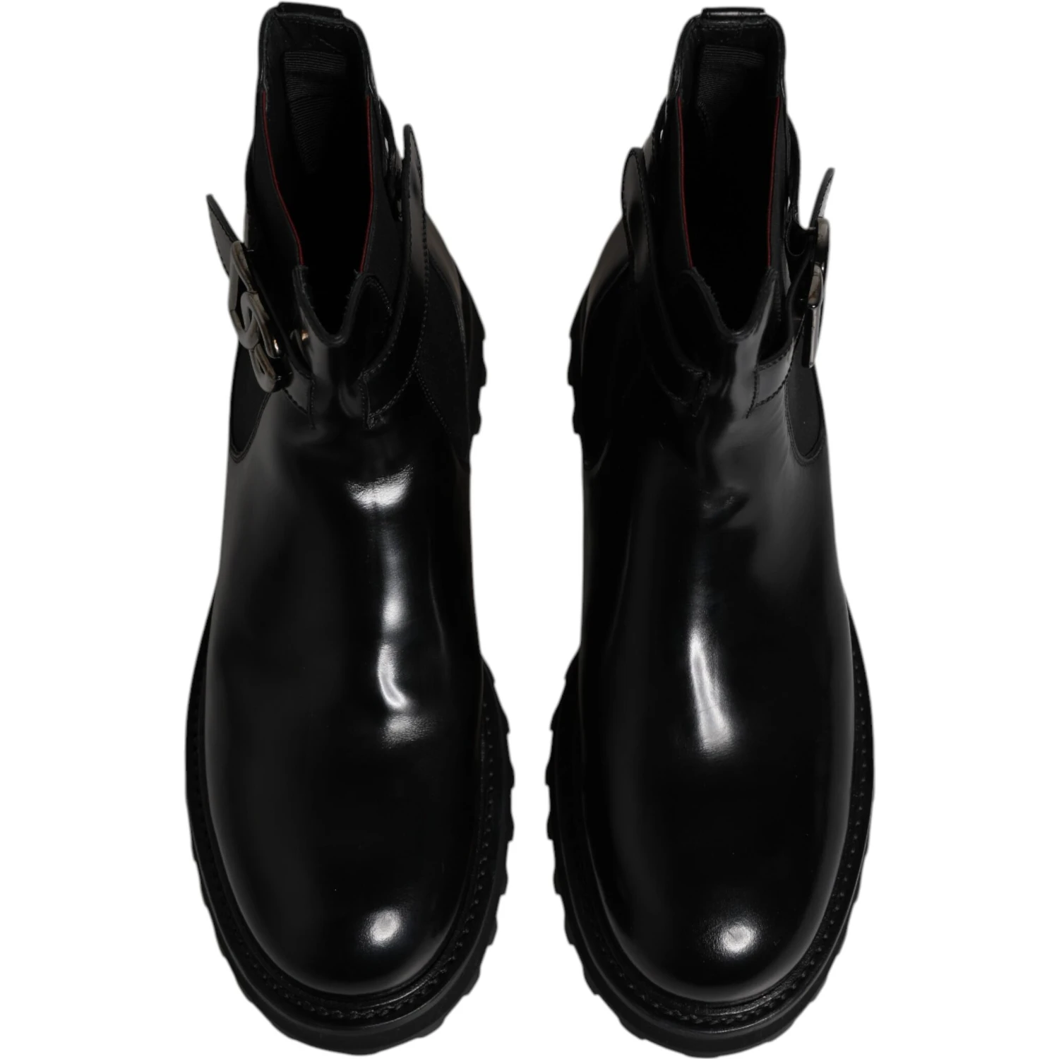 Black Belted DG Logo Men Chelsea Boots Shoes