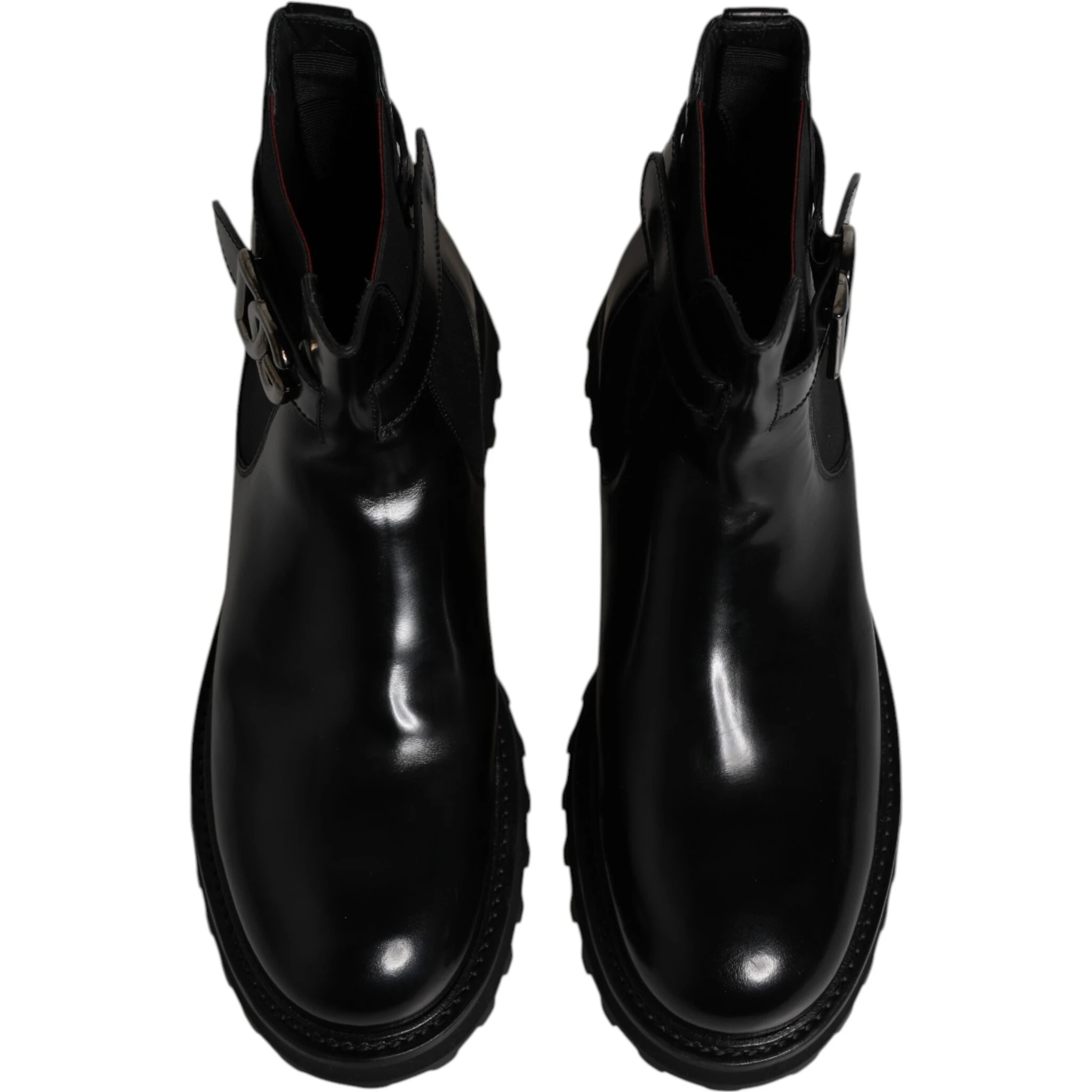 Black Belted DG Logo Men Chelsea Boots Shoes