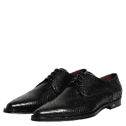 Black Leather Lace Up Dress Men Derby Shoes