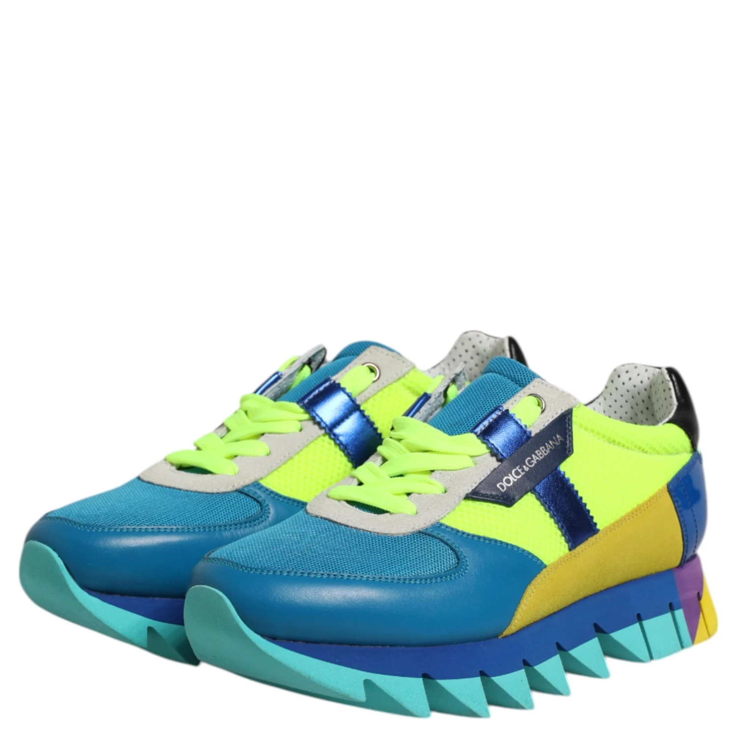 Multicolor Leather Low Top Men Sneakers Shoes