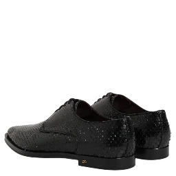 Black Leather Lace Up Dress Men Derby Shoes