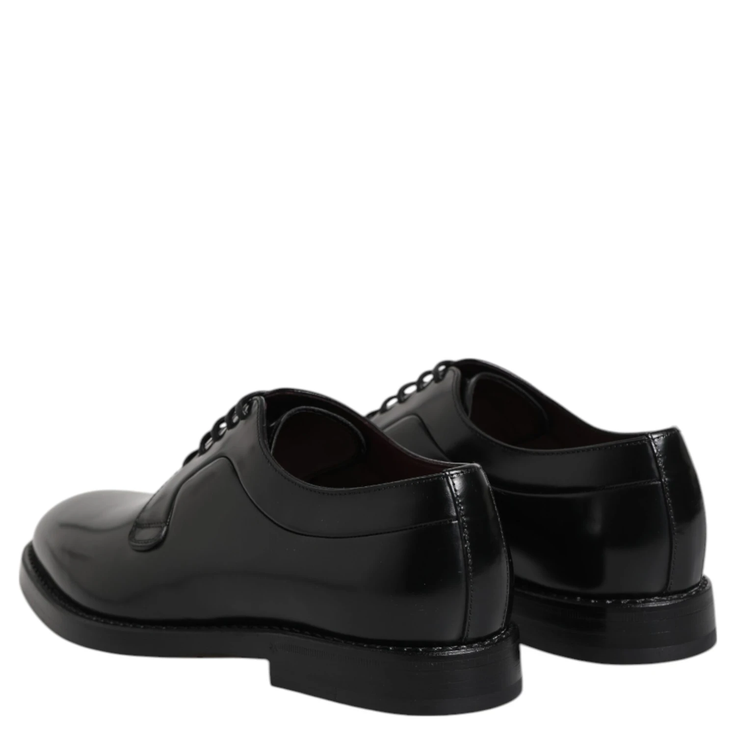 Black Calf Leather Lace Up Dress Derby Shoes