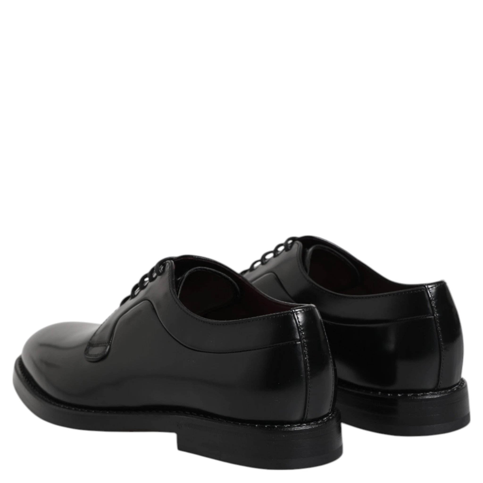 Black Calf Leather Lace Up Dress Derby Shoes
