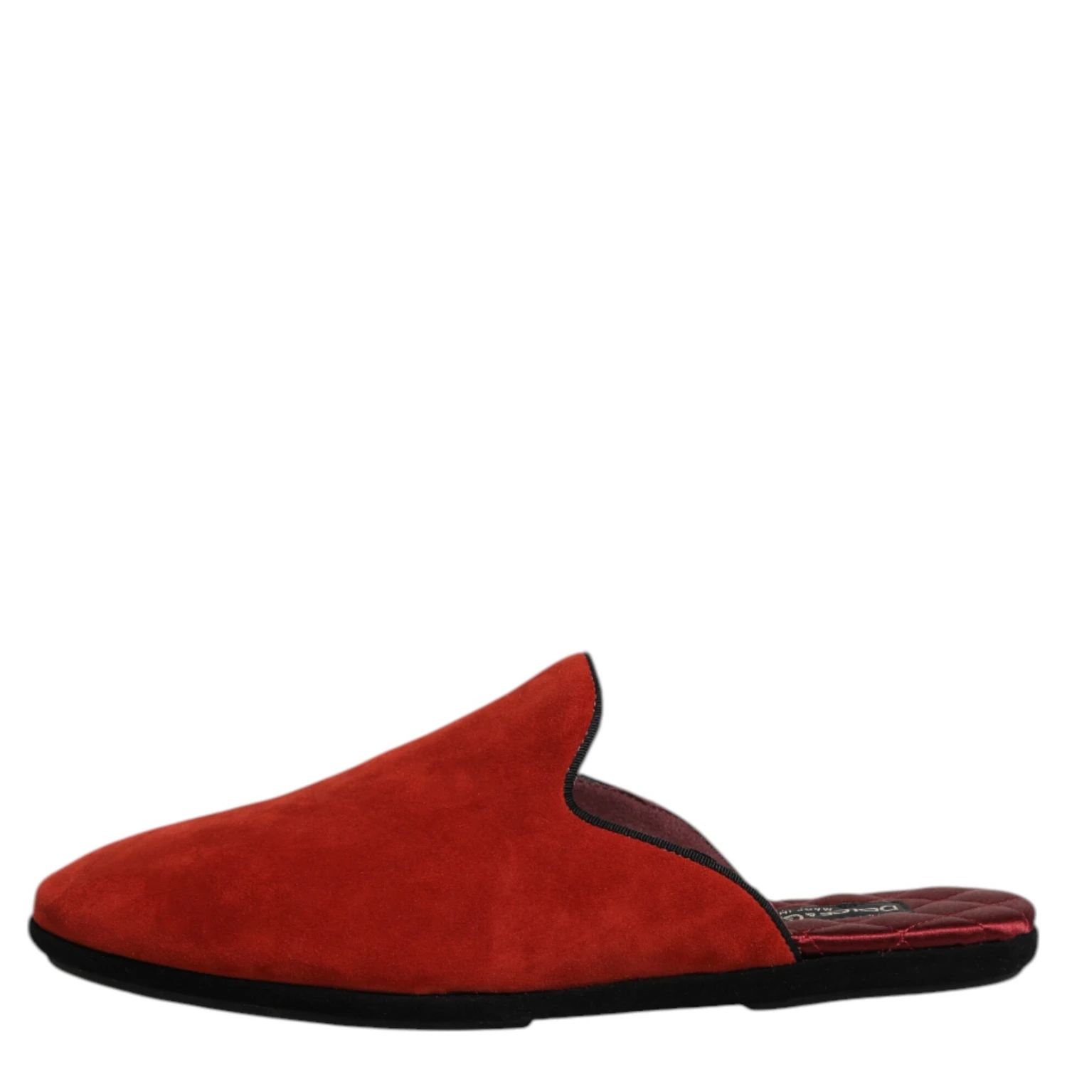 Orange Suede Slides Flat Slipper Shoes