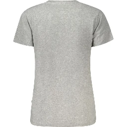 Gray Cotton Women T-Shirt
