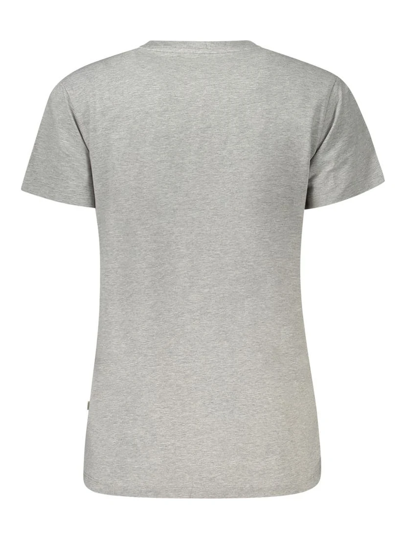 Gray Cotton Women T-Shirt