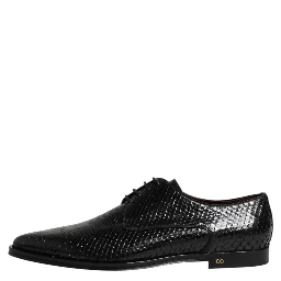 Black Leather Lace Up Dress Men Derby Shoes