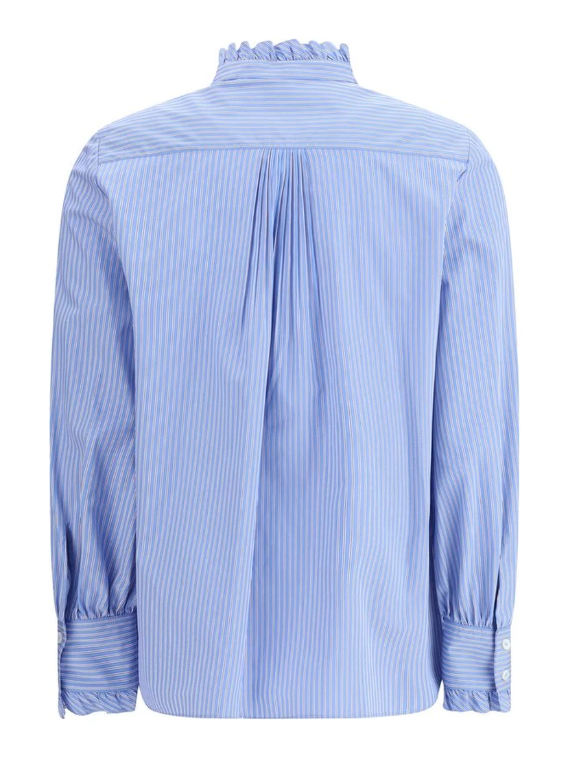 Blue Cotton Pattern Shirt