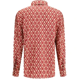 Red Silk Pattern Shirt