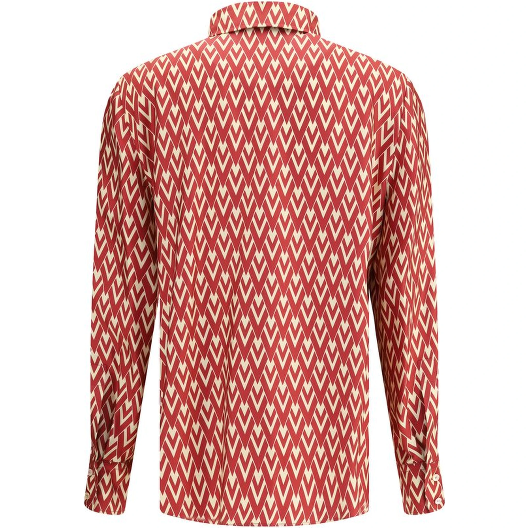 Red Silk Pattern Shirt