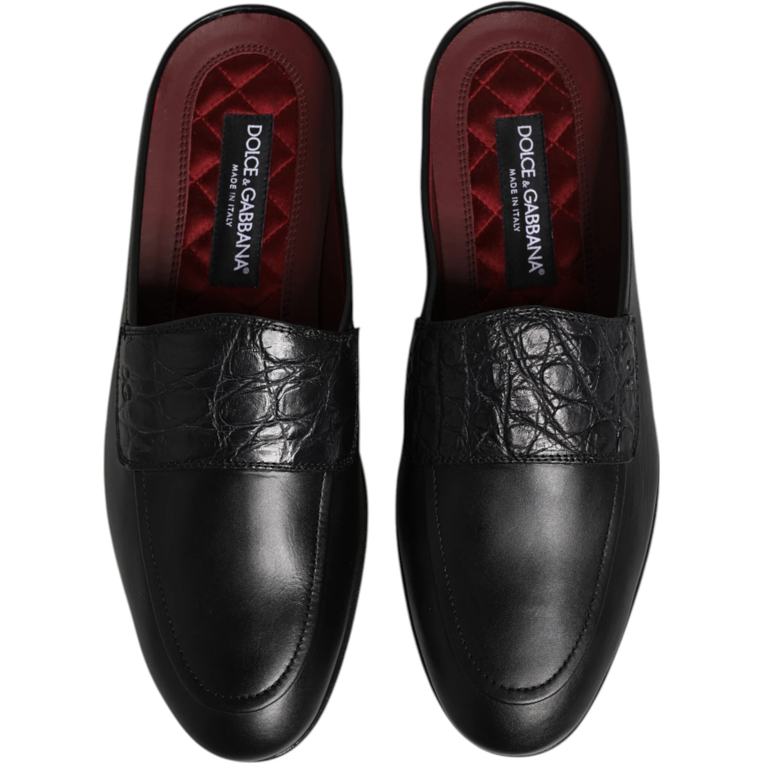 Black Calfskin Leather Slip On Loafers Shoes