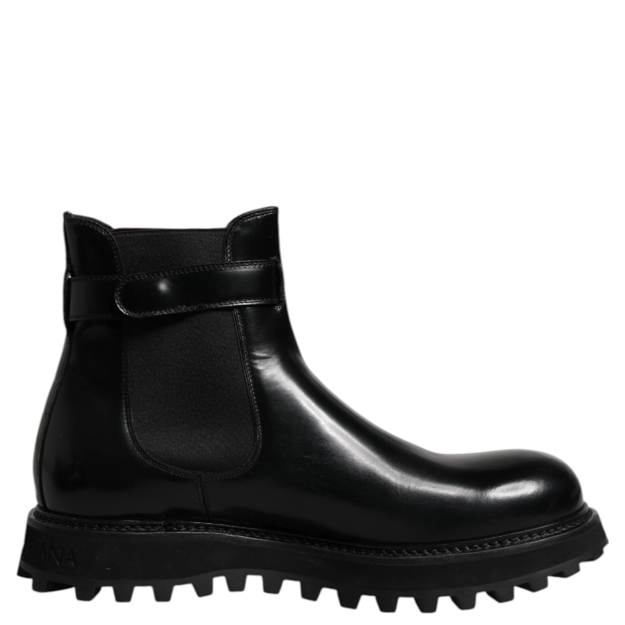 Black Belted DG Logo Men Chelsea Boots Shoes