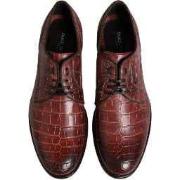 Burgundy Leather Lace Up Derby Dress Shoes