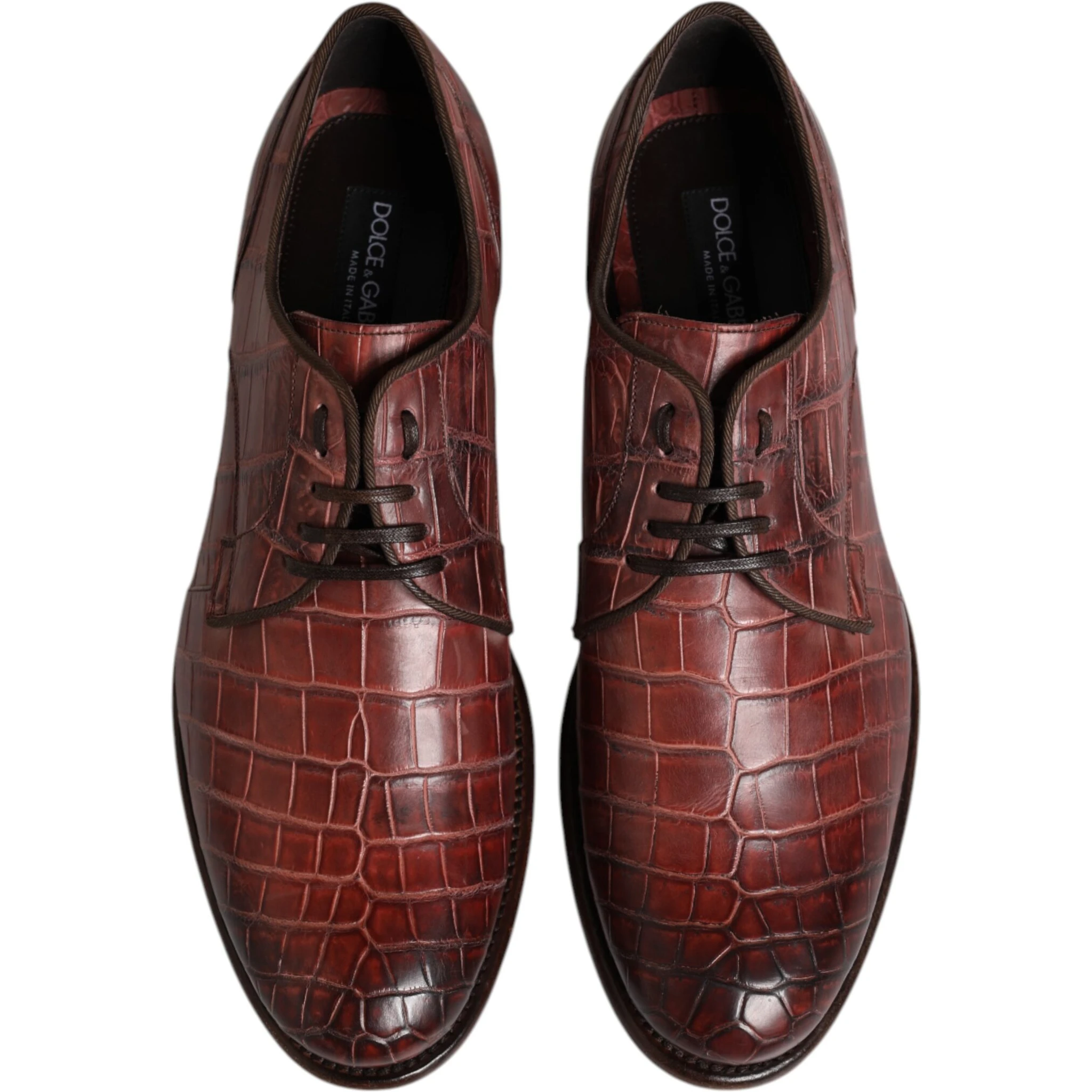 Burgundy Leather Lace Up Derby Dress Shoes