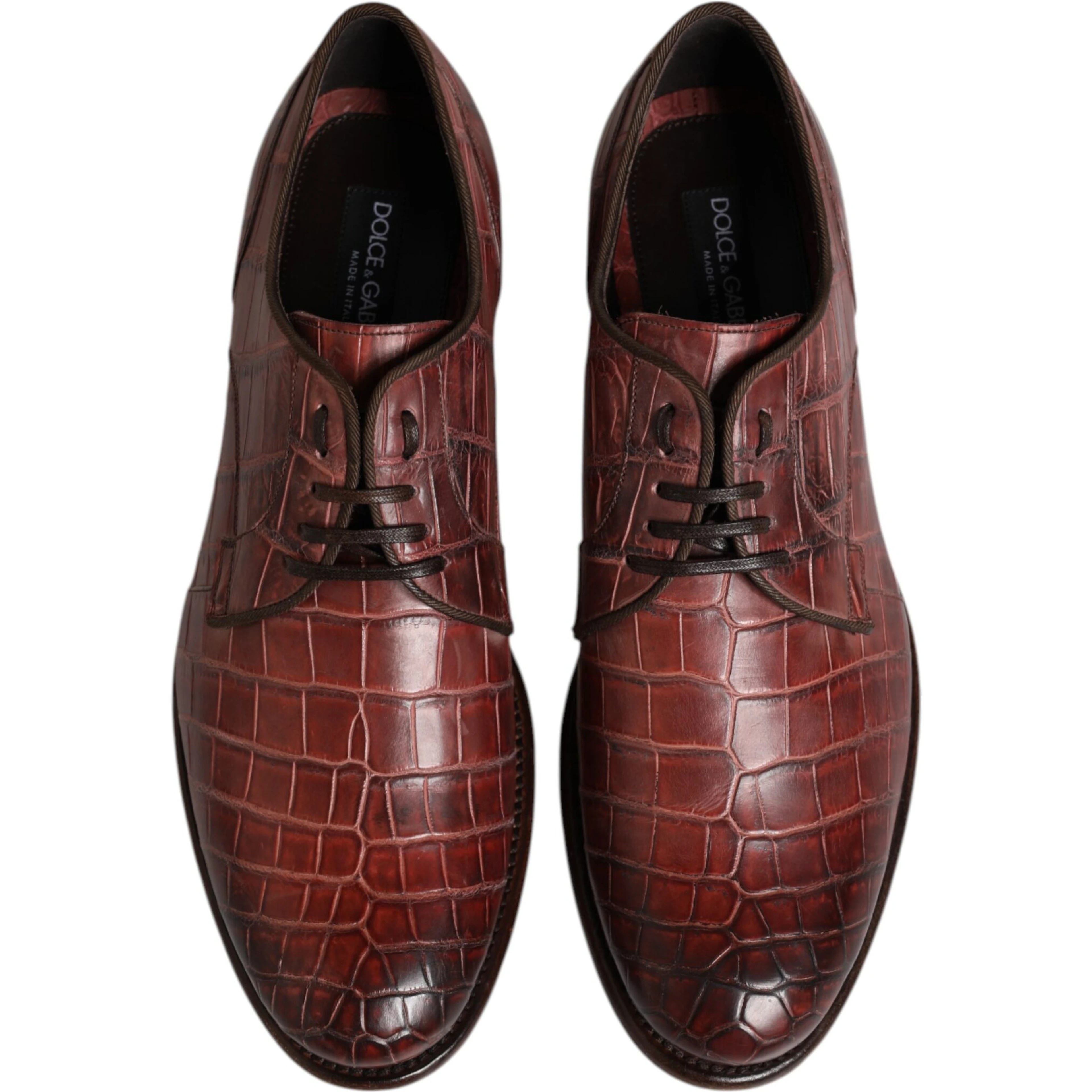 Burgundy Leather Lace Up Derby Dress Shoes