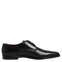 Black Leather Lace Up Dress Men Derby Shoes