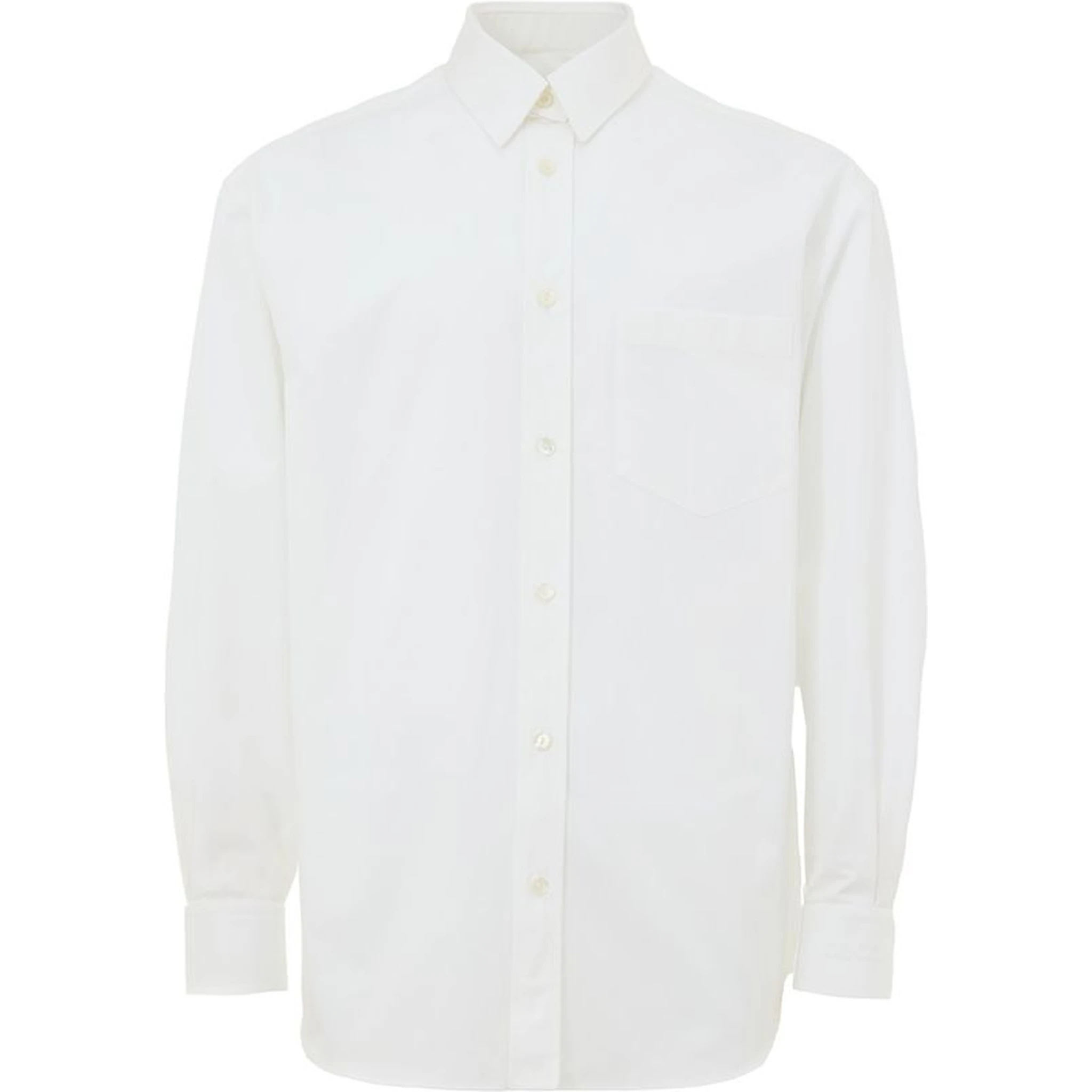 قميص أبيض من القطن