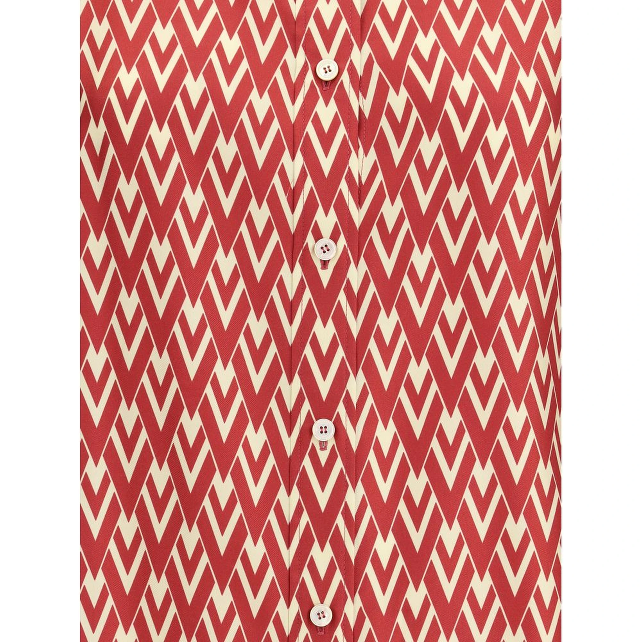 Red Silk Pattern Shirt