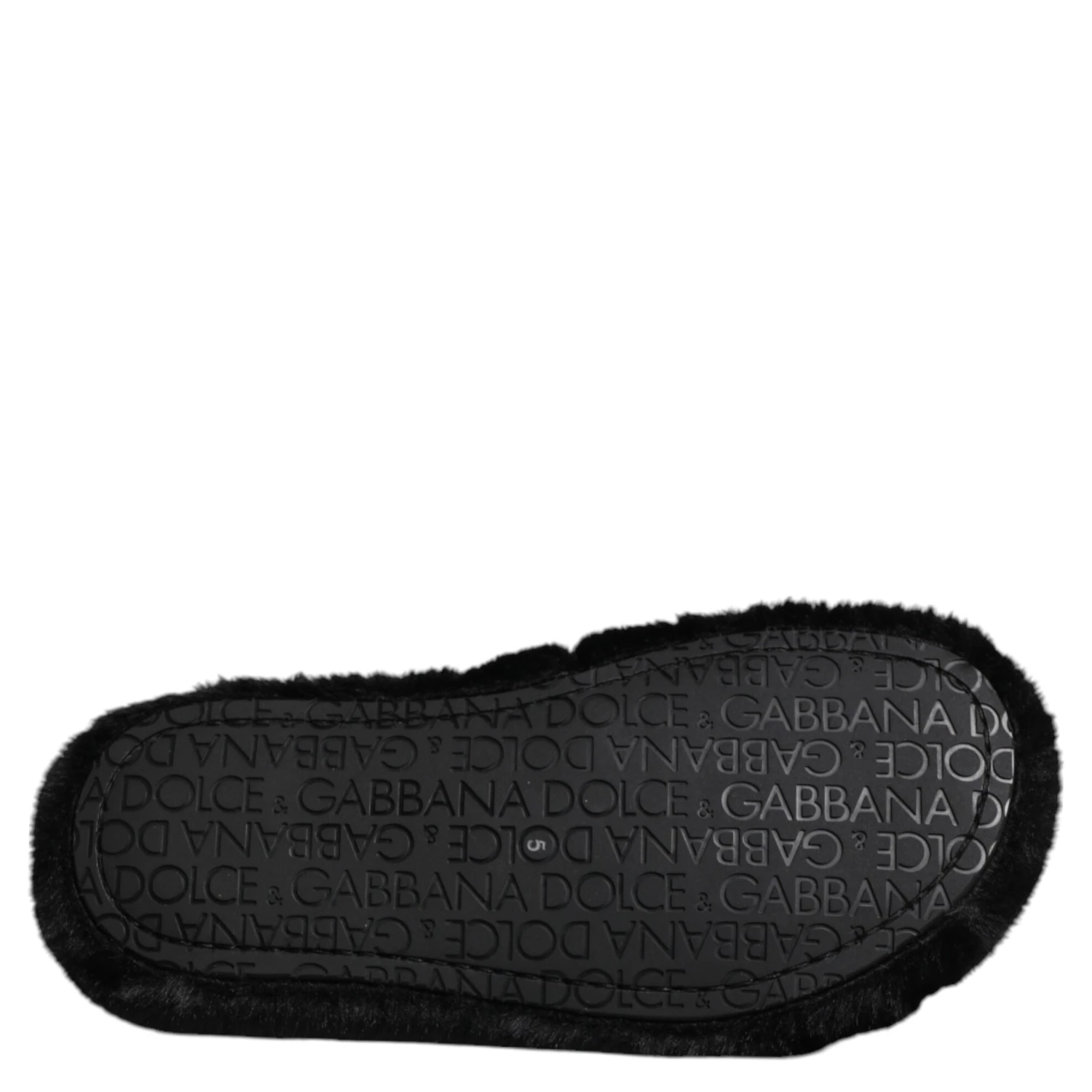 Black Polyester Velvet Slides Slipper Shoes