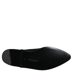 Black Velvet Embellished Loafer Slip On Shoes